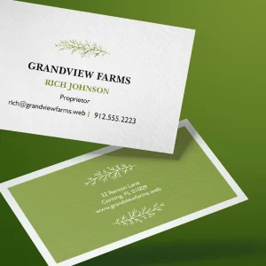 Natural Textured Business Cards